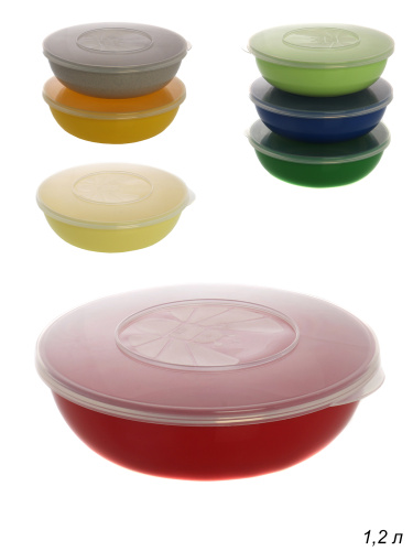 Миска с герметичной крышкой 1,2 л / П-50-10ТХ /уп 48/