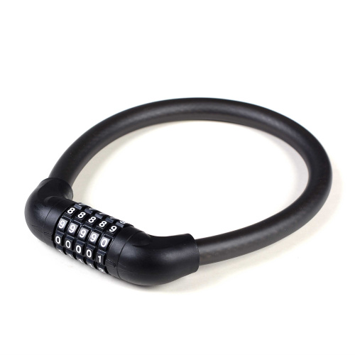 Замок тросовый кодовый R-LOCK BIG03, 5 разрядов, 570мм, стальной трос антивзлом. плетение, вес 370 гр, чёрный. /уп 100