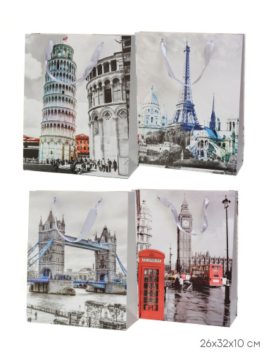 Пакет подарочный 26x32x10 / 24817M /уп 12/480/