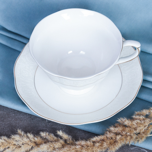 Чайный набор 12 предметов 250 мл на ножке / RS/12-FY21001 Grey /уп 8/ 