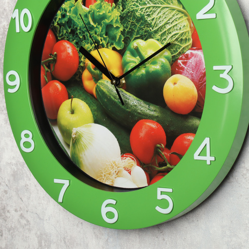 Часы настенные 32 см Овощи / NE-517-3 /уп 20/