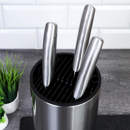 Подставка для ножей нерж 23х12,6 см / 726-688 /уп 24/ 0,453/ ПРОМО АКЦИЯ