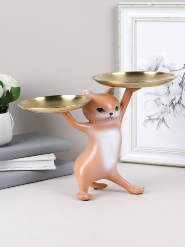 Статуэтка Кошка 25 см / XY603-3 /уп 8/коричневая