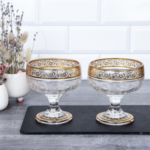 Креманка 2 штуки 400 мл Солнце / AF-3225 /уп 20/ подарочная упаковка