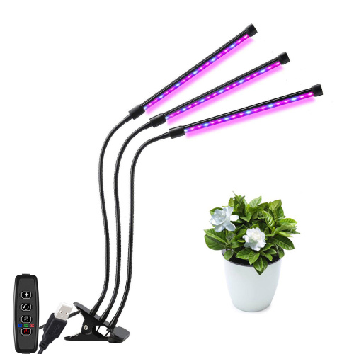 Светильник настольный / Фитолампа для растений с 3 лампами (проводной переключатель) / FITLED3 /уп 18/USB/ПРОМО АКЦИЯ