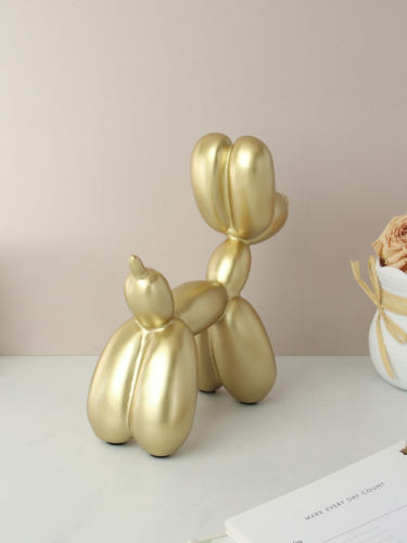 Статуэтка Собака 20х19 см шариковая / A26-Q1923A /уп 18/золото