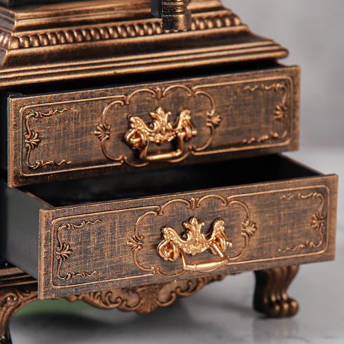 Часы настольные 36 см коричневые / 63316В /уп 24/пластик