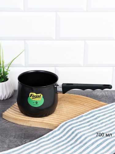 Молочник 0,7 л с антипригарным покрытием /индукция/ MOL-9 /уп 100/