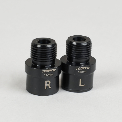 Удлинитель оси педалей велосипеда на 16мм. TOOPRE PDE-16. Черный /уп 25/
