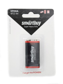 Батарейка Smartbuy 6F22 BL-1 /уп 12/240/ крона