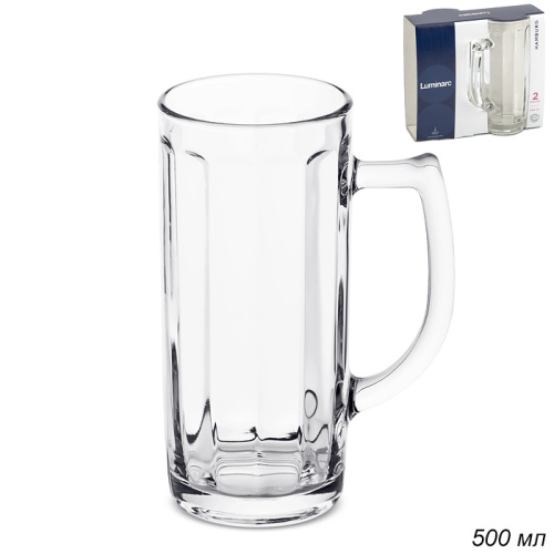 Кружка пивная 2 штуки 500 мл Гамбург / H5072 /уп 6/ Люминарк