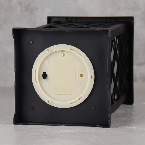 Светильник фонарь настольный Новогодний 31 см черный три свечи / W672-14-2 /уп 24/от батареек