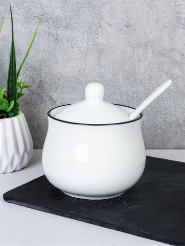 Сахарница с ложкой 200 мл Кант / TY-624 /уп 6/120/