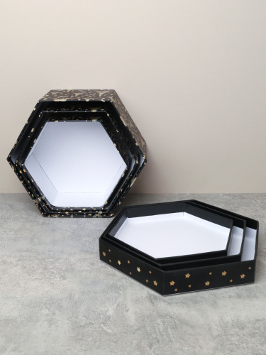 Коробка подарочная 3 штуки / 1161 /уп 24/16*18.3*7/18*20.3*8/20*22.3*9cm