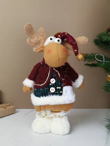 Новогоднее украшение Олень на телескопических ножках 35/60 см / SH056-3 /уп 72/