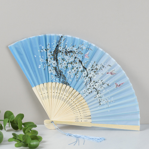 Веер 22 см бамбуковая основа / 6622-7 /уп 12/1000/