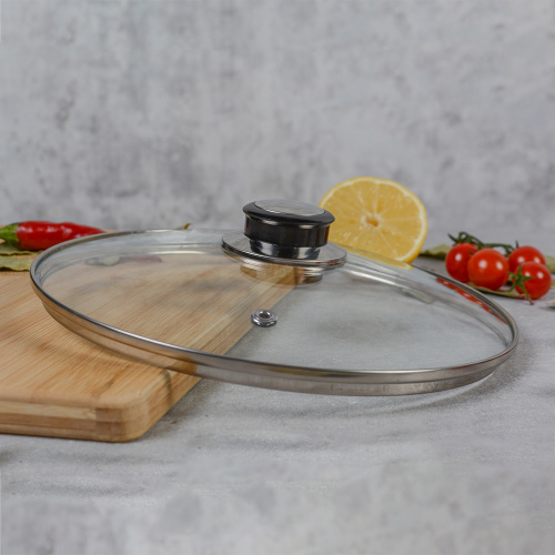 Крышка стеклянная 26 см / YGT-26 /уп 40/