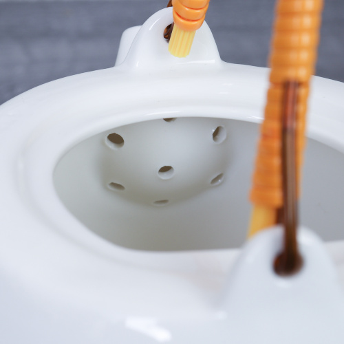 Чайник заварочный 800 мл / Z-537 /уп 18/ с плетеной ручкой