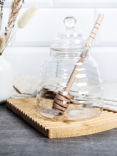 Банка для меда с ложкой 500 мл / WC149230110-4 /уп 60/