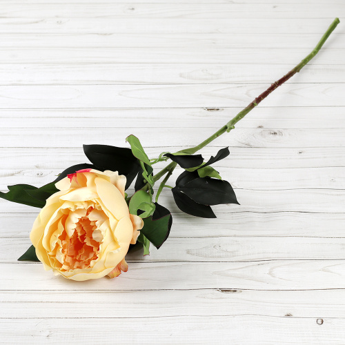 Цветок искусственный Пион бежевый 72 см / L118 /уп 30/180/