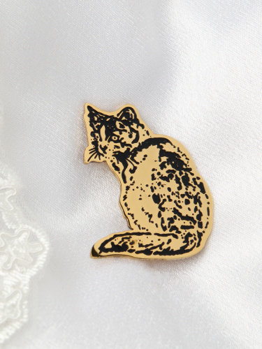 Брошь Кошка / 3432G /уп 12/