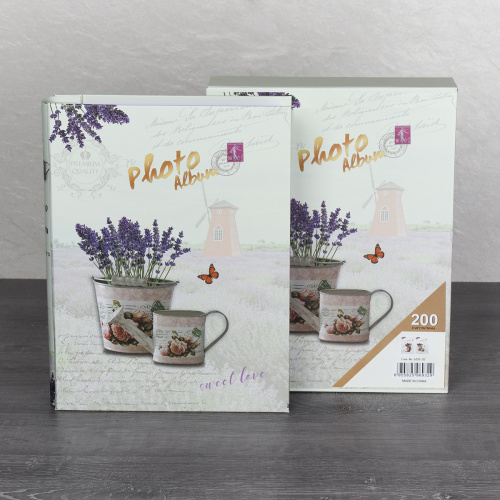 Фотоальбом 200 фото 10х15 Лаванда прованс / 6255-20 /уп 36 /