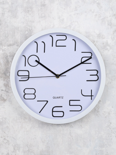 Часы настенные 30 см / WS-7561A /уп 20/белые