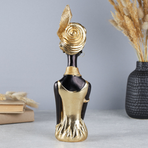 Статуэтка Африканка 8.5х7.5х30 см / LY240302 /уп 24/ бюст