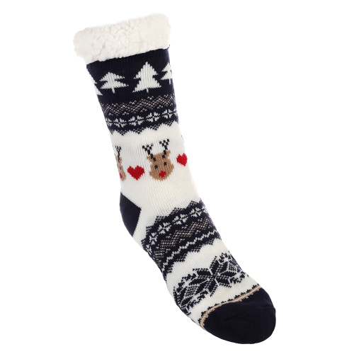 Носки женские р.35-39 Новый год / YMW-9 /уп 1/носки с мехом не скользят