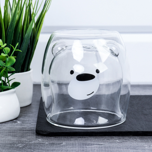 Стакан 300 мл с двойными стенками Мишка / LCWB6005 /уп 100/ 