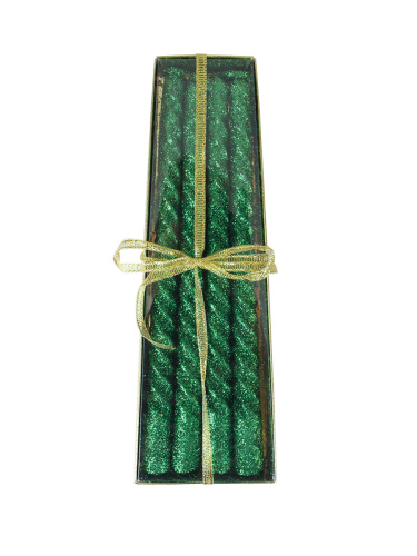 Свеча стержень 4 штук 20 см набор / BQ-4 /уп 144/ зеленая