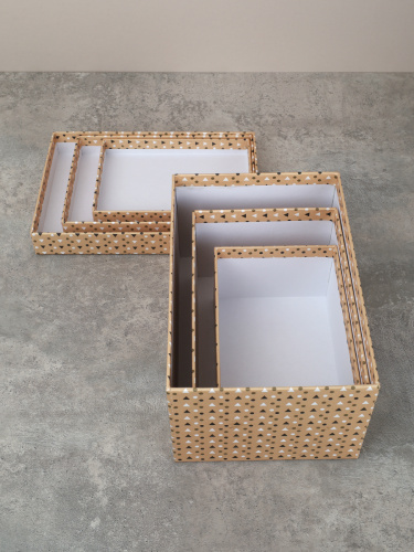 Коробка подарочная 3 штуки 22х15х11 см / 3367-2887 /уп 36/крафт