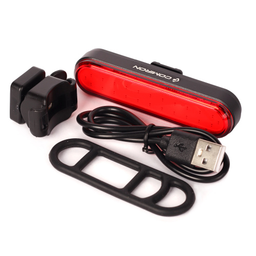 Фонарь задний COMIRON "CURTAIN" корпус: алюминий, свет: 24COB, 380mAh, 6 режимов, Type-C, функция памяти, вес 42гр /уп100/