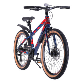 Велосипед 20" рама 12" 7sp COMIRON REBEL ригид сине-красный