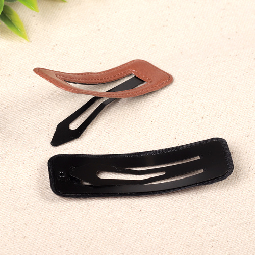 Заколка-зажим для волос Тик-Так набор 5 штук / YIW-34 /уп 20/кожзам/микс