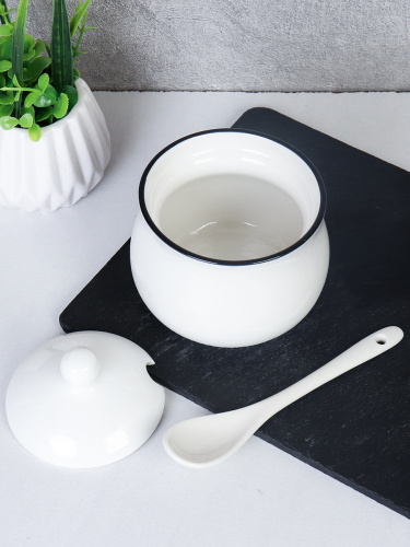 Сахарница с ложкой 200 мл Кант / TY-624 /уп 6/120/