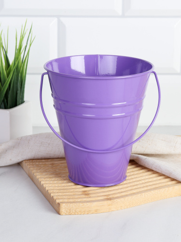 Ведерко для сервировки 12х13х6,5см / V-YW29841 /уп 144/ Фиолетовое