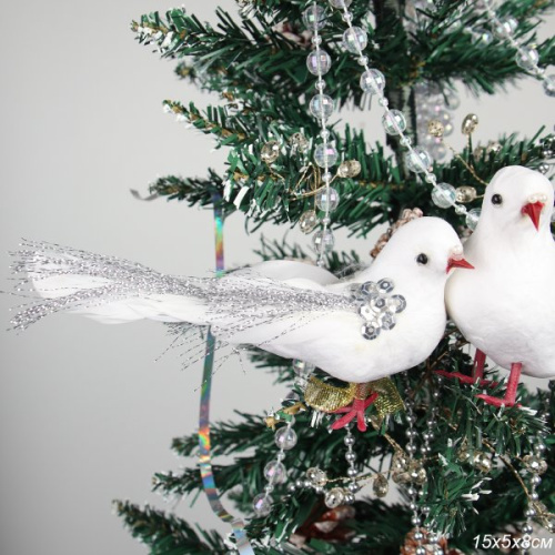 Новогоднее украшение Птица счастья 15 см ЦЕНА указана за 1шт / SH0938 /уп 2/600/121867