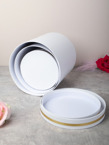 Коробка подарочная 3 штуки белый / M0532-1W /уп 18/