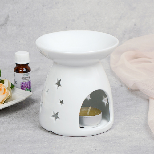 Аромалампа белая 10 см / XL-0017 /уп 48/Ночное небо