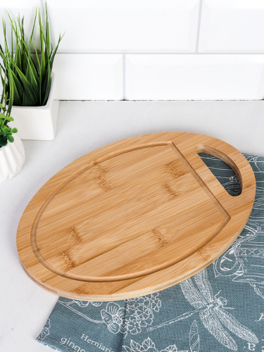 Доска разделочная 19х28х1,5 см / BGT-111 /уп 40/ бамбук