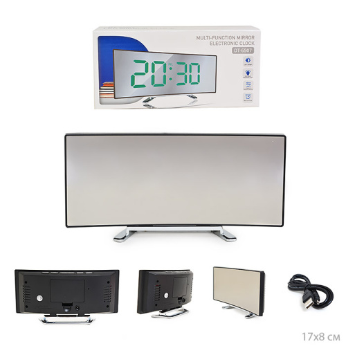 Часы настольные электронные 17x8 / 6507 /уп 100/