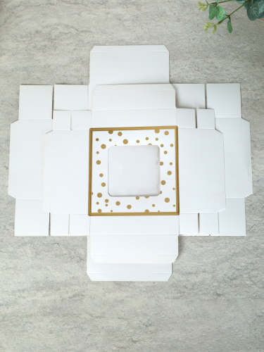 Коробка подарочная складная 15x15x6 см / GF232 /уп 12/300/