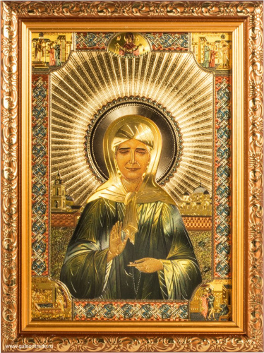 Икона 13х18 Матрона Московская   под стеклом / 3027-TF / CH166-4 / 