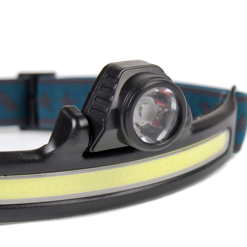 Фонарь налобный спортивный COMIRON O'HEAD корпус ABS, IPX5 свет COB 400lm аккум 18650 3.7V 2000 mAh, USB Type-C; индикатор КРАСНЫЙ ава /уп 50/100/