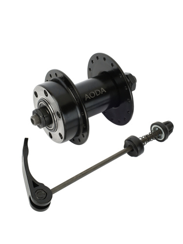 Передняя ступица, 100мм, disc-brake, 32 отверстия, пром подшипник ISO 600ZZ, сталь, эксцентрик, /AO-ST-FR32/черный/ уп 50