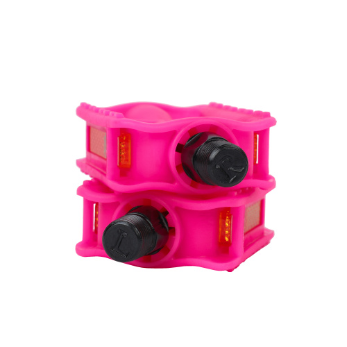 Педаль детская MIXIEER KIDS MX-P686, полипропиленовый корпус, без подшипников, ось 4S, с рефлектором, 90х54мм 1 пара. Резьба 9/16 дюйма PINK /уп100/