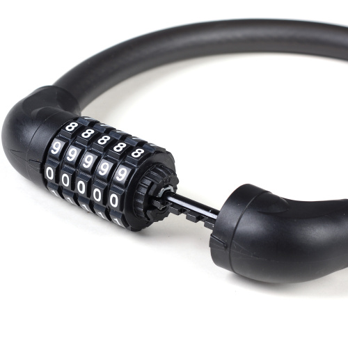 Замок тросовый кодовый R-LOCK BIG03, 5 разрядов, 570мм, стальной трос антивзлом. плетение, вес 370 гр, чёрный. /уп 100
