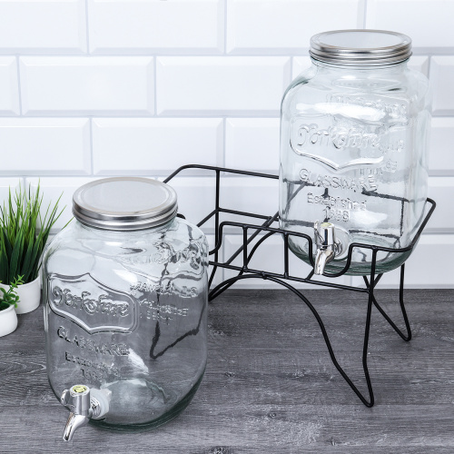 Банка с краном 2 штуки 4 л на подставке / 2302-4000 /уп 4/* Лимонадник