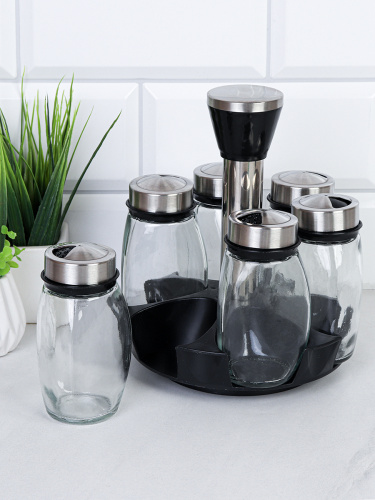 Набор для специй 6 предметов на подставке 150 мл / NSP-641 /уп 12/ 690646/